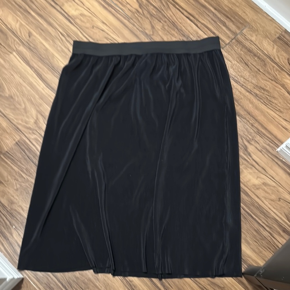 Addition Elle Black Micro Pleated Skirt